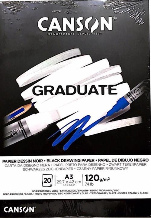 Çizim Bloğu Graduate Cangrad Siyah 20 SY A3 120 GR