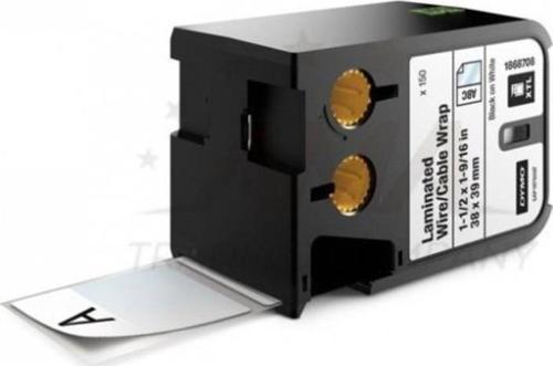 XTL LamineTel/Kablo Etiketi 38 x 39 MM Beyaz/Siyah 150 Etiket
