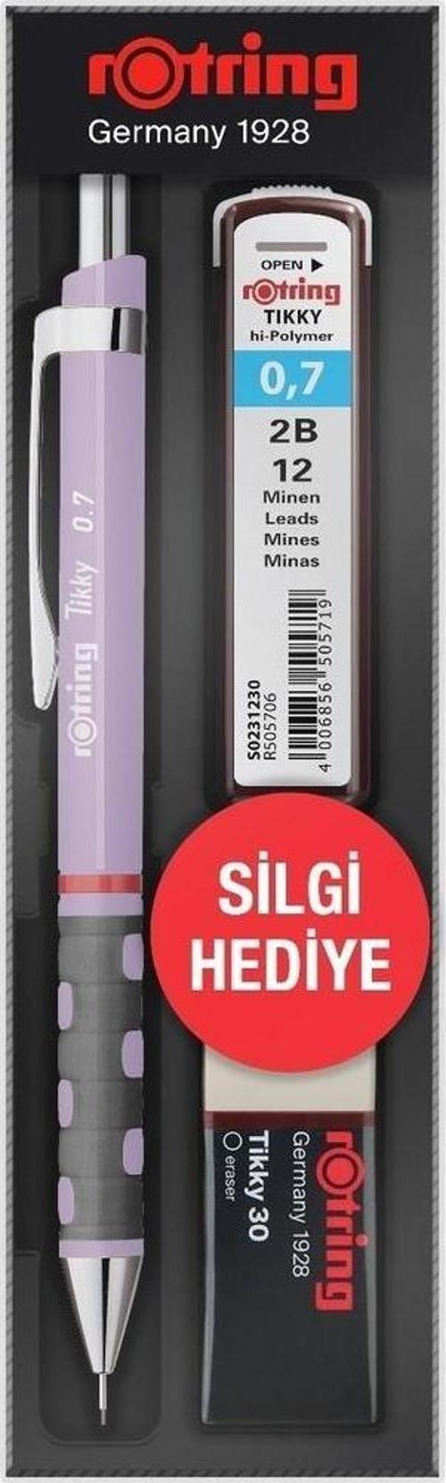 Tikky Okul Seti Uç+ Silgi Hediyeli Versatil Seti 0.7 MM Uçlu Kalem Lila