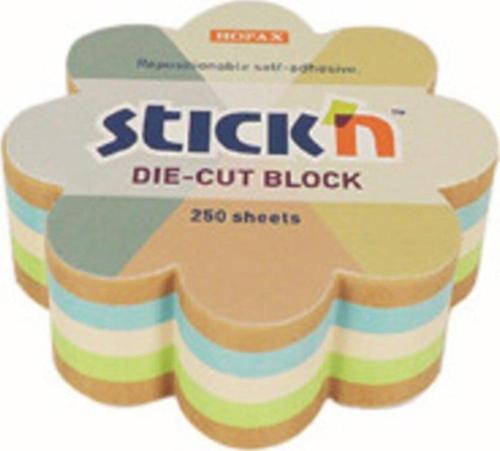 Hopax Stickn 67x67 mm Kraft Çiçek Yapışkanlı Not Kağıdı Notblok 250 Yaprak