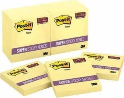 Yapışkanlı Not Kağıdı 100 Yaprak 76x76mm Sarı 654 (12 Koçan)