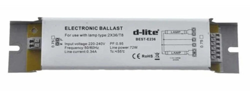D-Lite 2x36 T8 Elektronik Balast