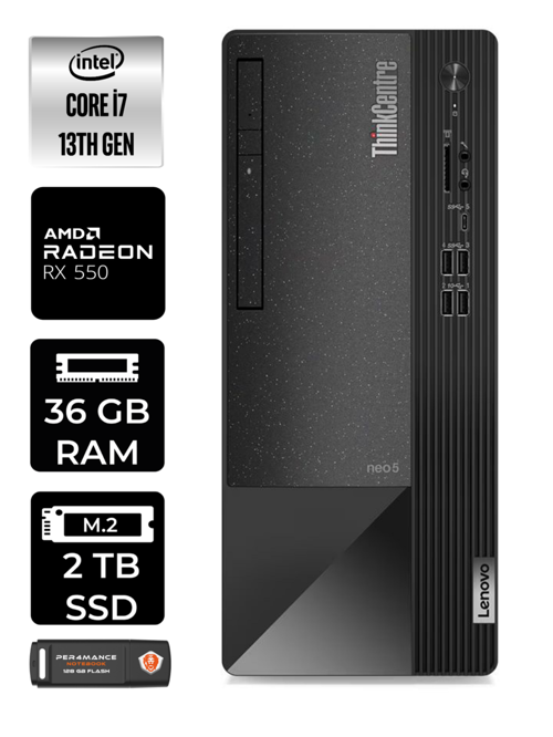 Neo 50T i7 13700 36GB RAM 2TB SSD RX550/4GB FDOS 12JD0008TR MASAÜSTÜ PC & PER4 BELLEK