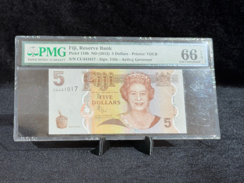 FİJİ 2012 – 5 DOLAR | PMG 66 EPQ GEM UNCIRCULATED | PICK#110b