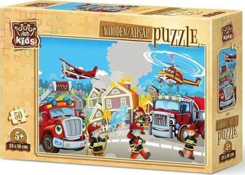 Kahraman İtfaiyeciler 50 Parça Ahşap Puzzle 5891
