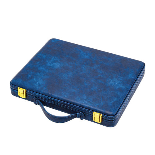Yeni Seri Deri Humidor El Çantası Puro Kutusu 20's Mavi