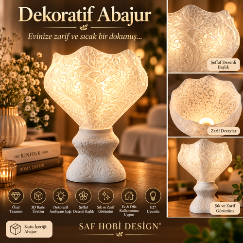 ✨ Saf Hobi Design® Dekoratif Abajur