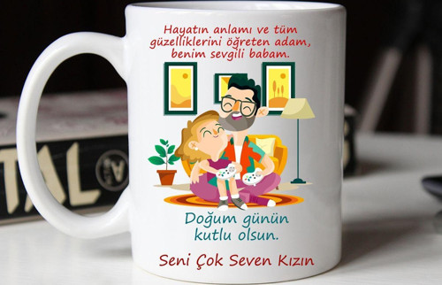 Babaya Doğum Günü Hediyesi Kupa Bardak