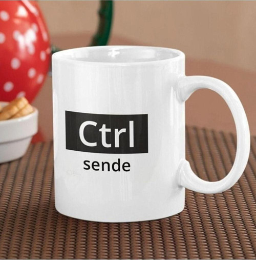 Ctrl Sende Tasarımlı Özel Baskılı Kupa Bardak
