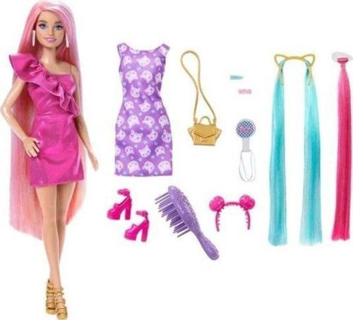 Upuzun Muhteşem Saçlı Bebekler Pembe Saçlı Bebek JDC85