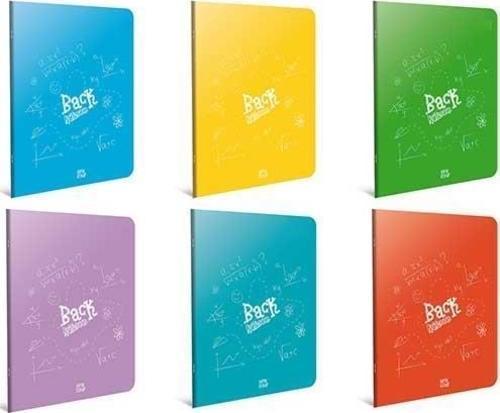 Back Tel Dikiş Plastik Kapak Defter A5 80 Yaprak Çizgili Küçük 12 Li