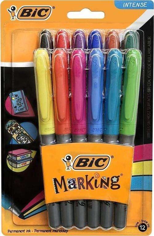 Marking Color Permanent Markör Karışık 12'li Blister