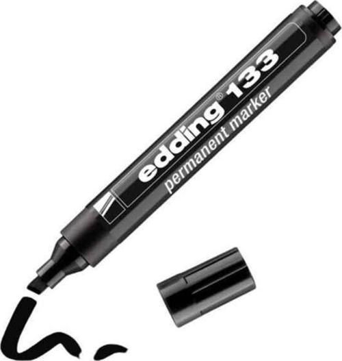 Siyah Koli Çuval Permanent Marker Kalemi Kesik Uç (10 Lu Paket)