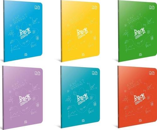 Back Tel Dikiş Plastik Kapak Defter A4 60 Yaprak Çizgili Harita Metod Defter (12 Li Paket)