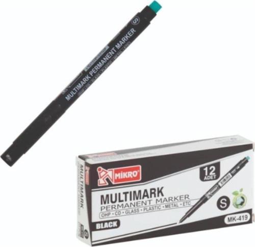 CD Kalemi Permanent S Seri Siyah MK-419 (12 Li Paket)