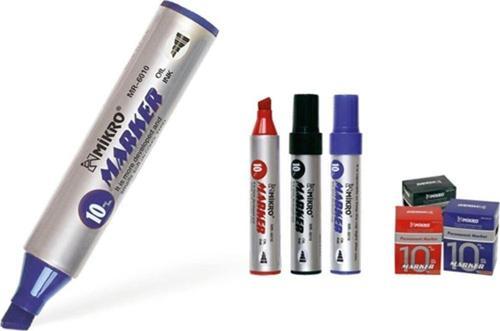 Jumbo Markör Kalem 10 Mm Mavi Kalın Koli Kalemi (12 Li Paket)