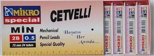 M-750 Min Cetvelli 0,5 Mm Versatil Kalem Ucu 2b 75 Mm 24 Lü (1 Paket 24 Tüp)