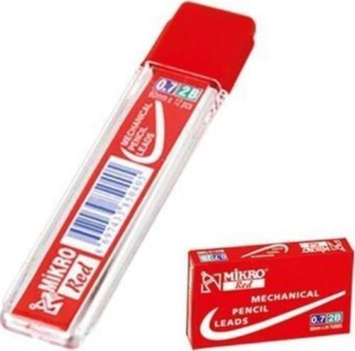 Min Kırmızı 0,7 Mm Versatil Kalem Ucu 60 Mm 24 Lü (1 Paket 24 Tüp)