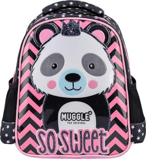 Anaokulu Çantası Panda Siyah Kız Çocuk Anaokulu Sırt Çantası