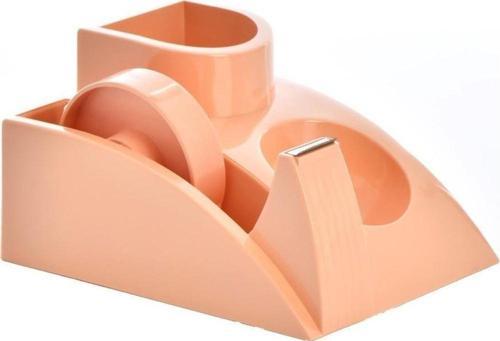 Masa Seti Kalemlik Bant Makinelı Plastik Pastel Turuncu Masa Üstü Organizer