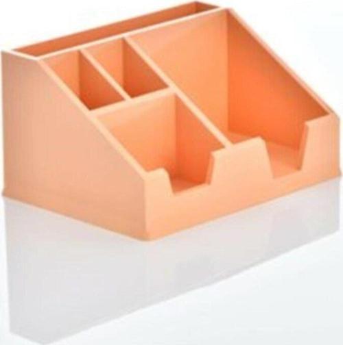 Masa Seti Kalemlik Organizer Pastel Turuncu Masa Üstü Organizer