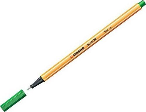 Stabilo İnce Keçe Uçlu Kalem 88 Point 0.4 MM Yeşil 88/36 (10 Lu Paket)