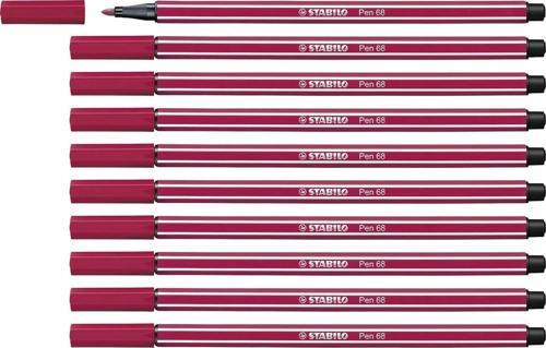 Keçe Uçlu Boya Kalemi 1 mm Koyu Kırmızı Keçeli Boya Kalemi (10 Lu Paket)