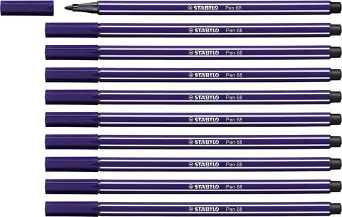 Keçe Uçlu Boya Kalemi 1 MM Koyu Mavi Keçeli Kalem (10 Lu Paket)