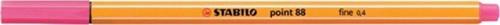 Keçe Uçlu İnce Kalem 88 Point 0.4 MM Açık Pembe 88/17 (10 Lu Paket)