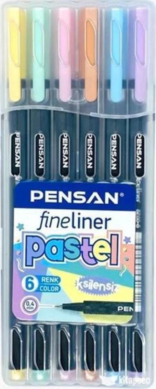 Fineliner 0.4 Mm Ince Uçlu Keçeli Kalem Pastel Renkler 6 Lı