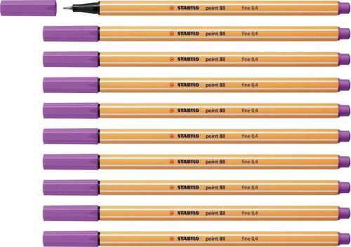 Keçe Uçlu İnce Kalem 88 Point 0.4 MM Erik Moru İnce Keçe Uçlu Kalem (10 Lu Paket)