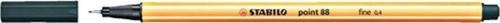 Keçe Uçlu İnce Kalem 88 Point 0.4 MM Zeytin Yeşili 88/63 (10 Lu Paket)