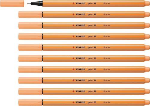 Keçe Uçlu İnce Kalem Pastel Turuncu İnce Keçe Uçlu Kalem (10 Lu Paket)