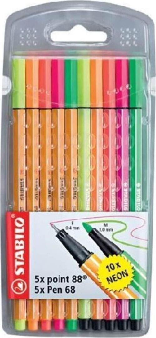 point 88+Pen 68 Neon 10'lu Paket