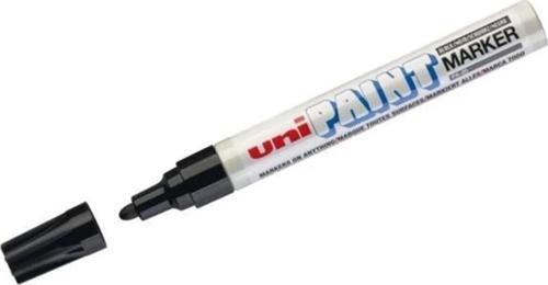 Uni Paint Marker Yağ Bazlı Kalıcı Markör 2.2-2.8 MM Siyah Paint Markör (12 Li Paket)