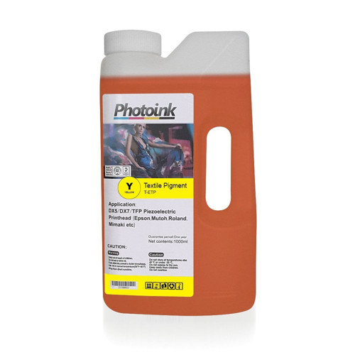 Epson Piezo TFP DX5 DX7 Sarı Tekstil Mürekkebi 1 Litre T-ETP