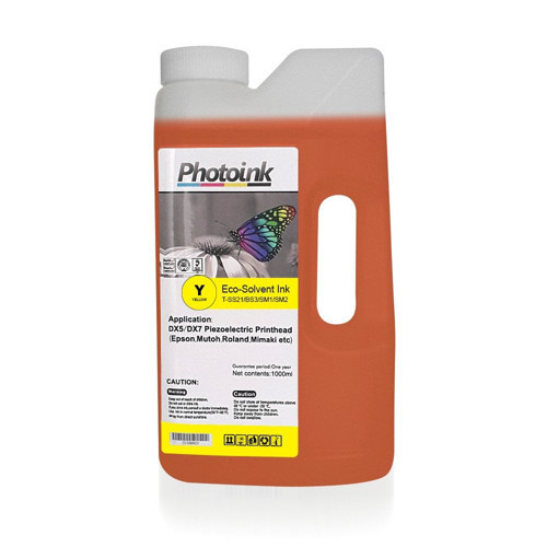 Epson DX5 DX7 5113 Uyumlu Sarı Eco Solvent Mürekkep 1 Litre T-ERF