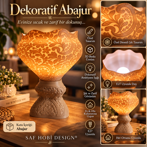 Saf Hobi Design® Dekoratif Abajur