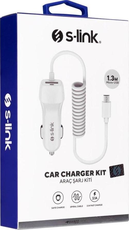 Swapp SW-C735 Type-C Kablolu 5V 3.1A Kablolu Araç Şarj Cihazı