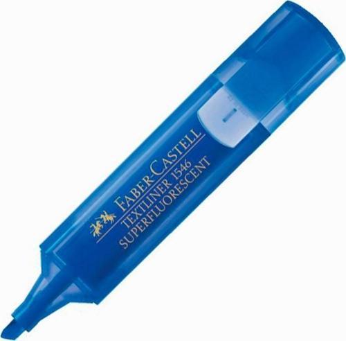 Faber-Castell Fosforlu Kalem (Şeffaf Gövde) Mavi
