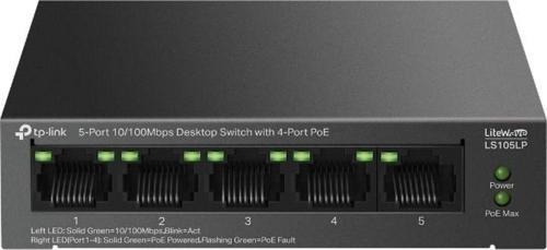 TP FESTA LS105LP 41W 5FE PoE SWITCH,4GE PoE,250m