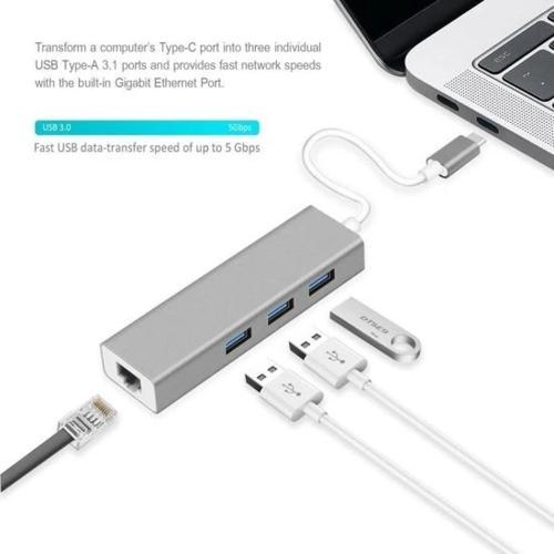 FC-05G USB Type-C => 1RJ45 (GIGABIT)+3*USB