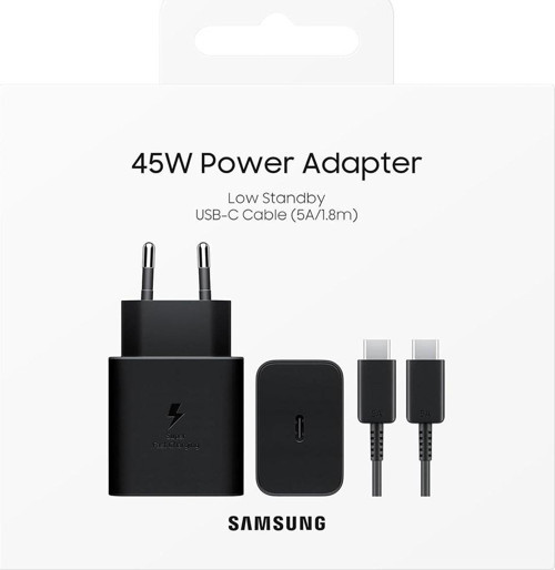 Samsung Ep-T4511X Type-C Süper Hızlı Şarj Cihazı 45W Siyah Samsung Türkiye Garantili 5