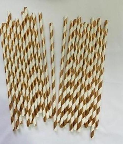 KAĞIT PİPET UZUN 26 CM - Ø6MM. KAHVERENGİ-BEYAZ SPİRAL / 25 ADET