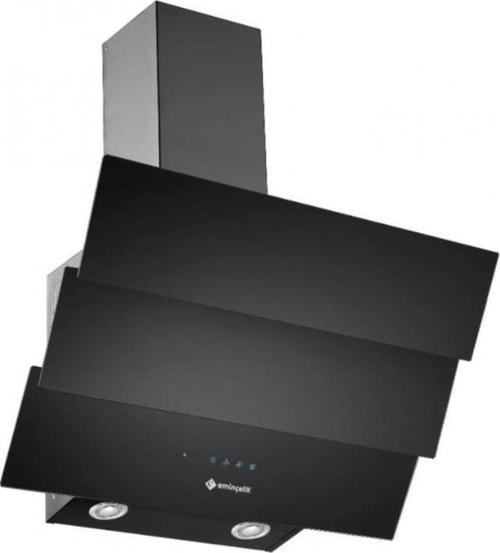 Ch 1455 Rc B60 60 Cm Siyah Cam Duvar Tipi Davlumbaz