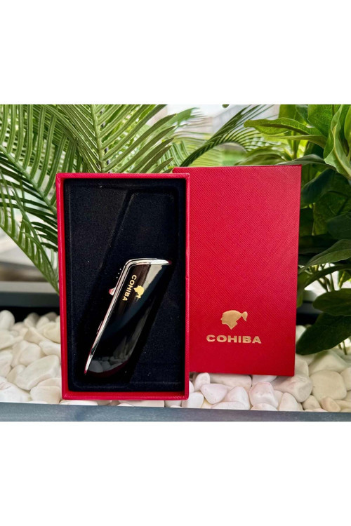 Cohiba 3 Torch Pürmüz Siyah Yan Ağız Puro Çakmağı