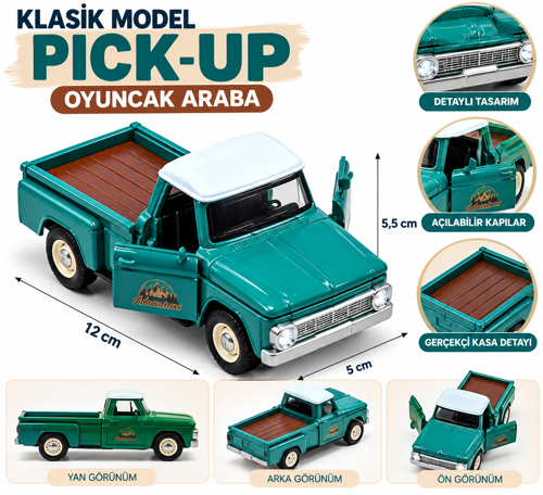 Birlik Oyuncak Klasik Model Kamyonet Pick-Up Oyuncak Araba