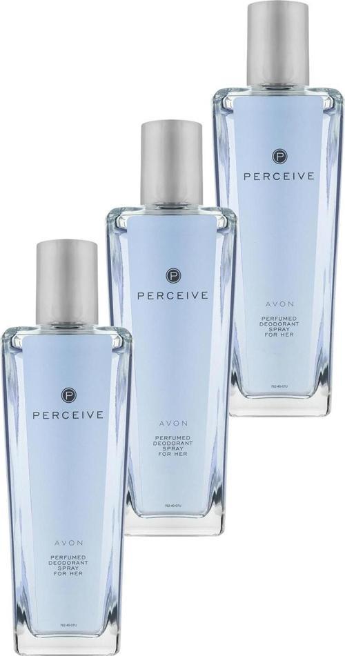 Perceive Parfümlü Deodorant Vücut Spreyi 75 Ml. Üçlü Set