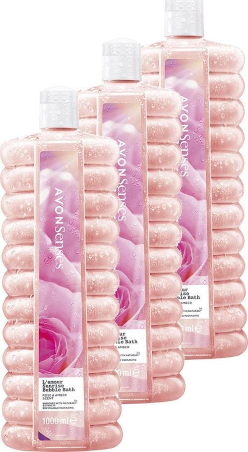 L'Amour Sunrise Gül ve Kehribar Kokulu Banyo Köpüğü 1 Lt. Üçlü Set