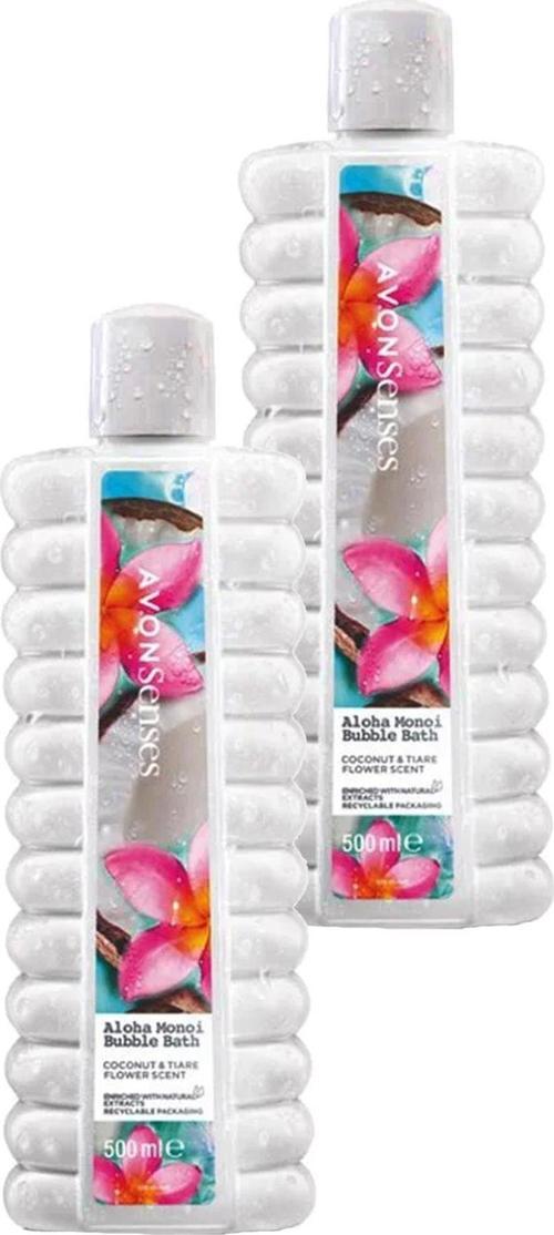 Senses Aloha Monoi Tiare Çiçeği ve Hindistan Cevizi Kokulu Banyo Köpüğü 500 Ml. İkili Set